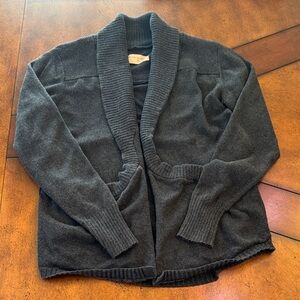 Men's Charcoal Shawl Collar Cardigan